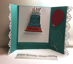Gate fold birthday card